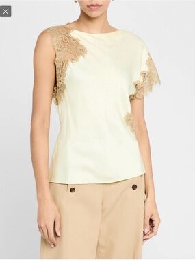 A.L.C “Alessia” 💛 Satin and Lace 💛Top NWT size 8